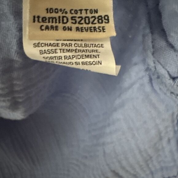 LL Bean Blue Cloud Gauze 100% Cotton Top PXL - Picture 5 of 8